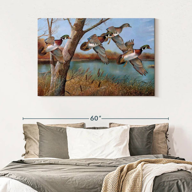Brampt Flying Wood Ducks, 32" H x 48" W