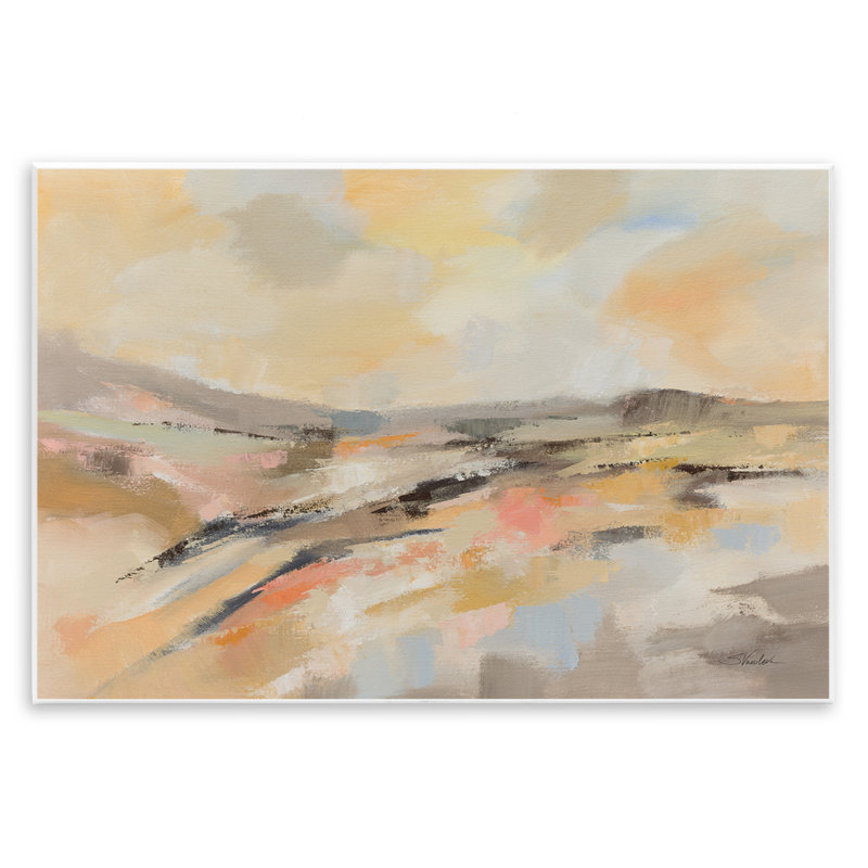 Plaque murale Sunlit Riverside Warm Tones, design par Silvia Vassileva, H 10 po x l 15 po