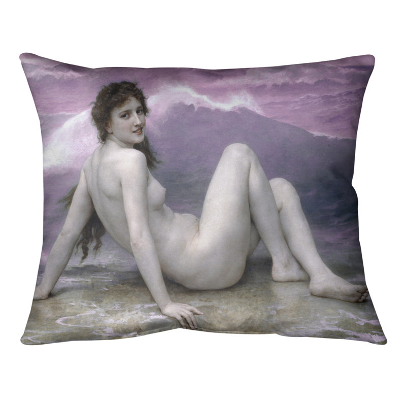 Coussin lombaire wave, 20 po x 14 po, Rose, Duvet synthétique