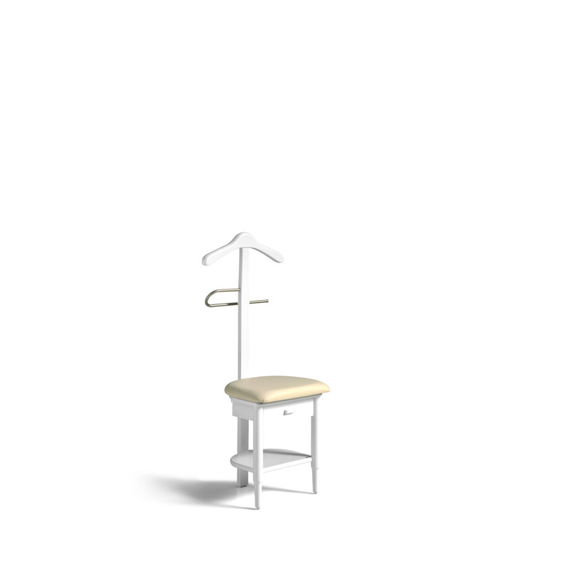 Freestanding Valet Stand, Satin White