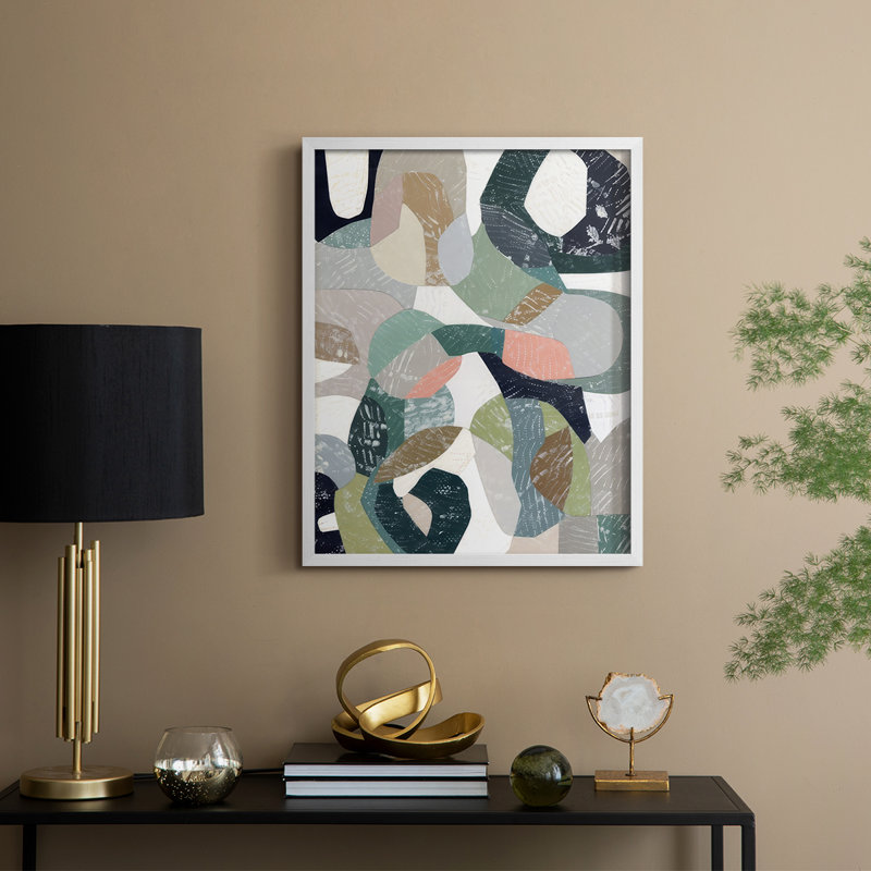 «Settle Me Down II», reproduction encadrée - bois massif, H 15 po x l 12 po, Blanc