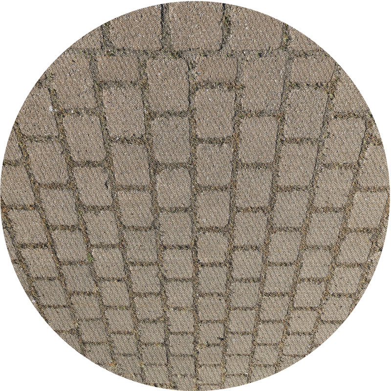 Tapis brun tissé à la machine, Rond 6 pi