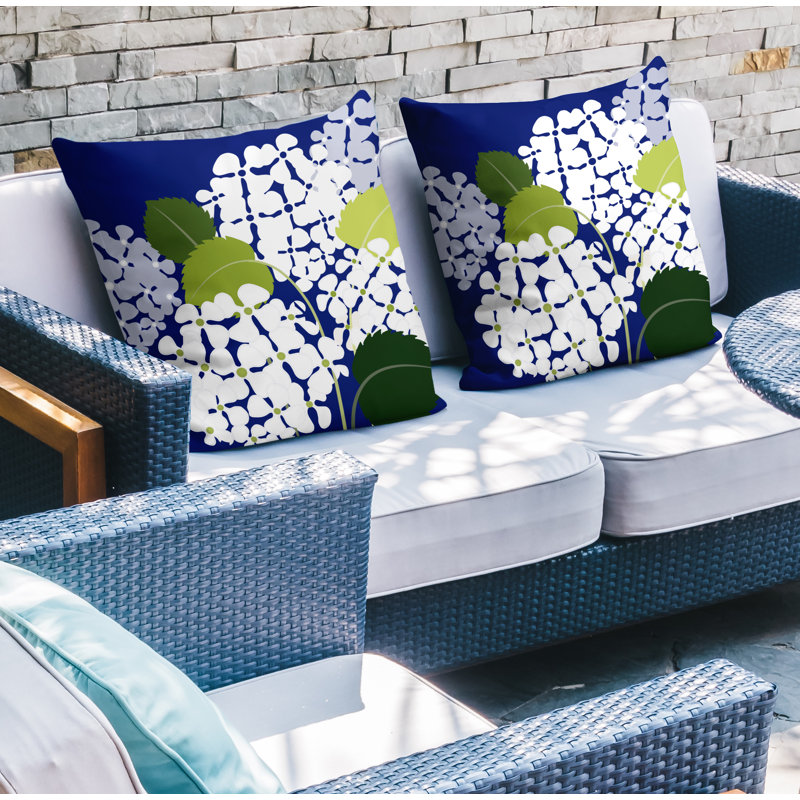 Housse et insert de coussin décoratif intérieur / extérieur en polyester / mélange de polyester, L 19 po x H 19 po