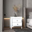 Table de chevet 2 tiroirs blanche