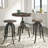 Grigor Sheesham Round Solid Wood Top with Iron Base Dining Table