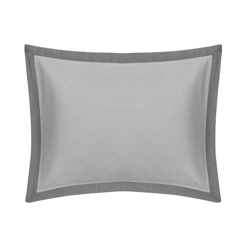 Celeste Sateen Envelope Sham, Gray, King