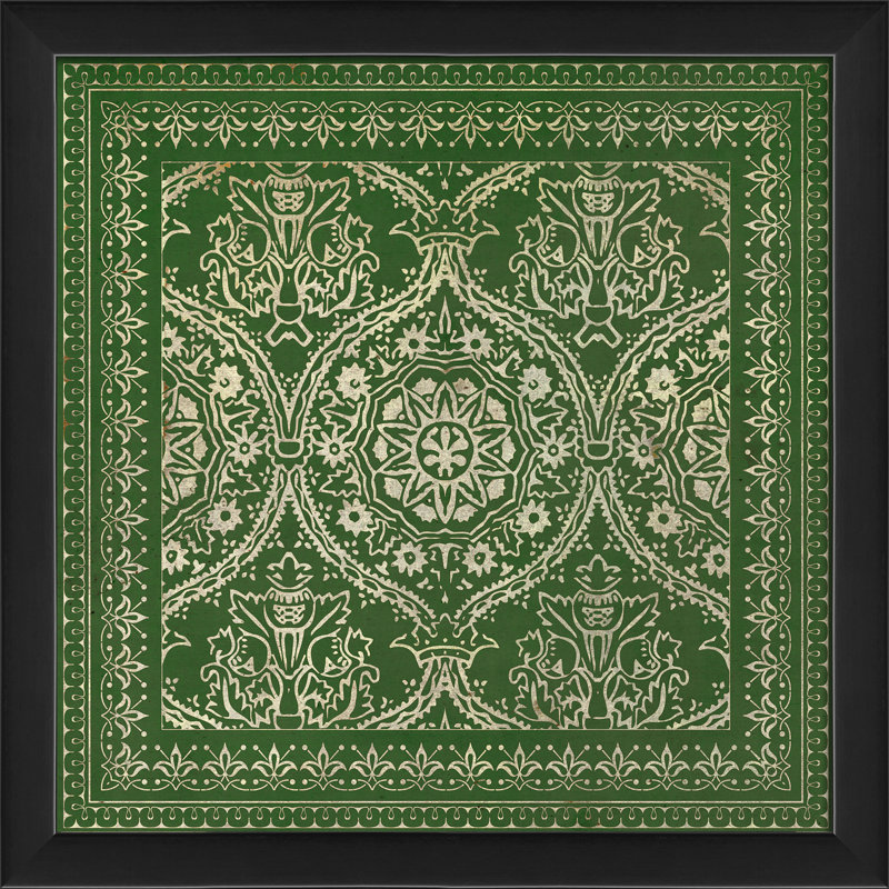 «Tile», impression encadrée, Vert