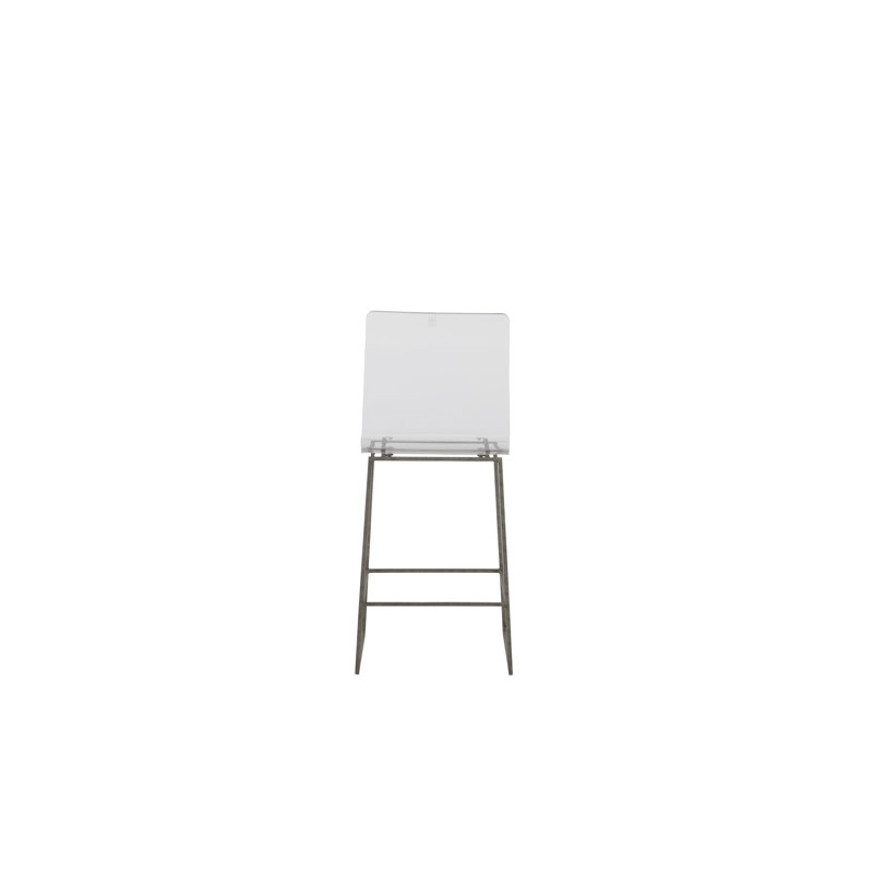 King Stool, Antique Silver, Counter Stool (24.75" Seat Height)