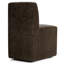 Chaise rembourrée en chenille avec roulettes cachées-1364120013