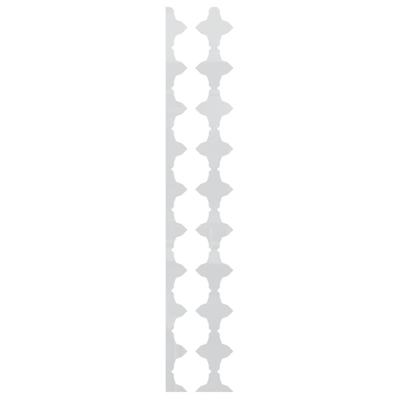 Ensemble de panneau mural décoratif à lattes réglables en acrylique Pandora (paquet de 17), Blanc, H 47 po x l 4,625 po