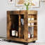Armoire mobile pour zone d'étude: brun moderne Mid-Century avec rangement organisé et porte coulissante Unité: matériaux de balcon pour une mobilité facile