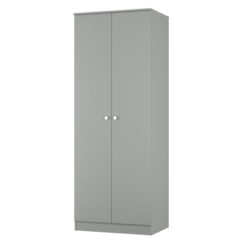 Borth Manufactured Wood Wardrobe, Uniform Grey/Dusk Grey