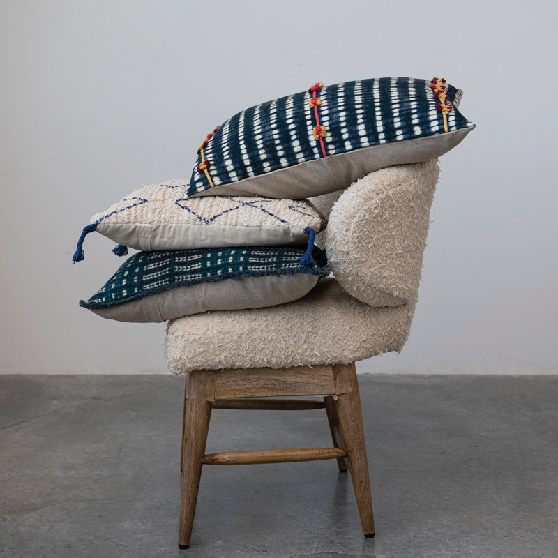 Embroidered Cotton Pillow Cover