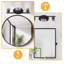 Modern Matte Black Bathroom Vanity Light Fixture With Clear Glass Shades, Rustproof Wall Mounted Lighting For Bathroom, Hallway, Kitchen, And More
