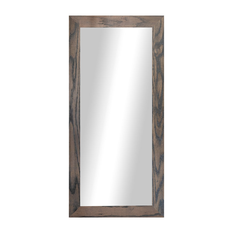 Miroir en bois franc Ebark Designs Ebark - chêne rouge 2 po, 19 po x 30 po, Gris carbone