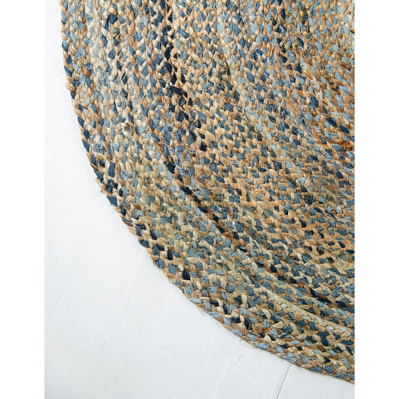 Mullewa Cotton Southwestern Indoor Rug, Round 4'