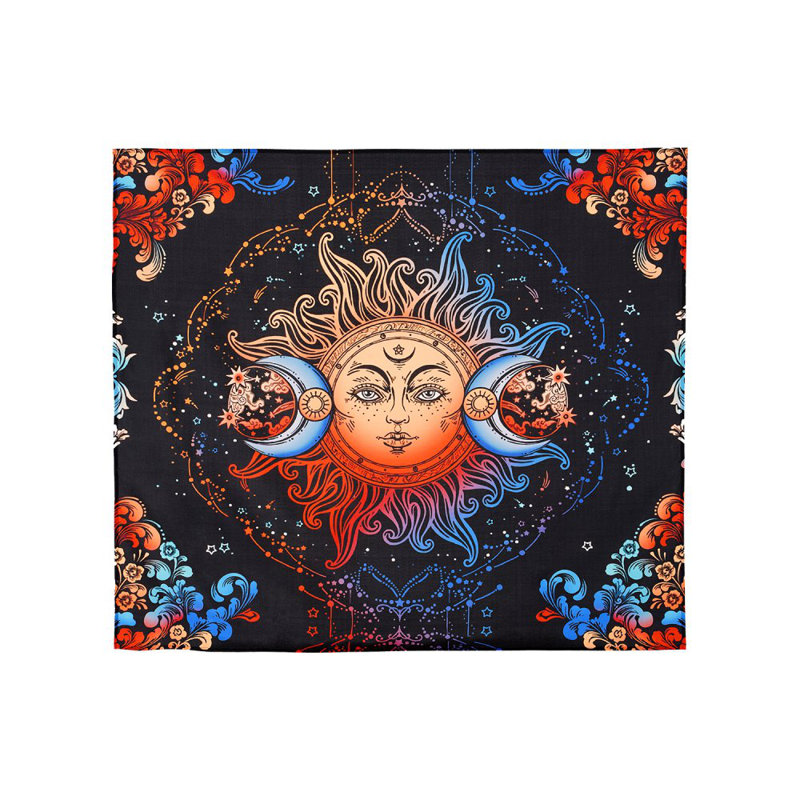 Tapisserie soleil et lune tapisserie psychédélique mystique