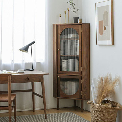 Corner Cabinet Triangle Bookcase Storage Cabinet