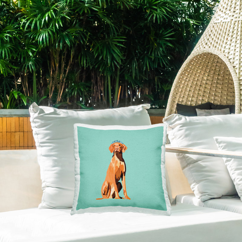 Coussin d'extérieur Royal Pointer Dog par Amelia Noyes