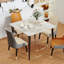 Fung Marble Top Metal Base Dining Table-1382712610