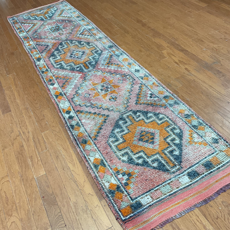  Handmade Turkish Oushak Wool Runner