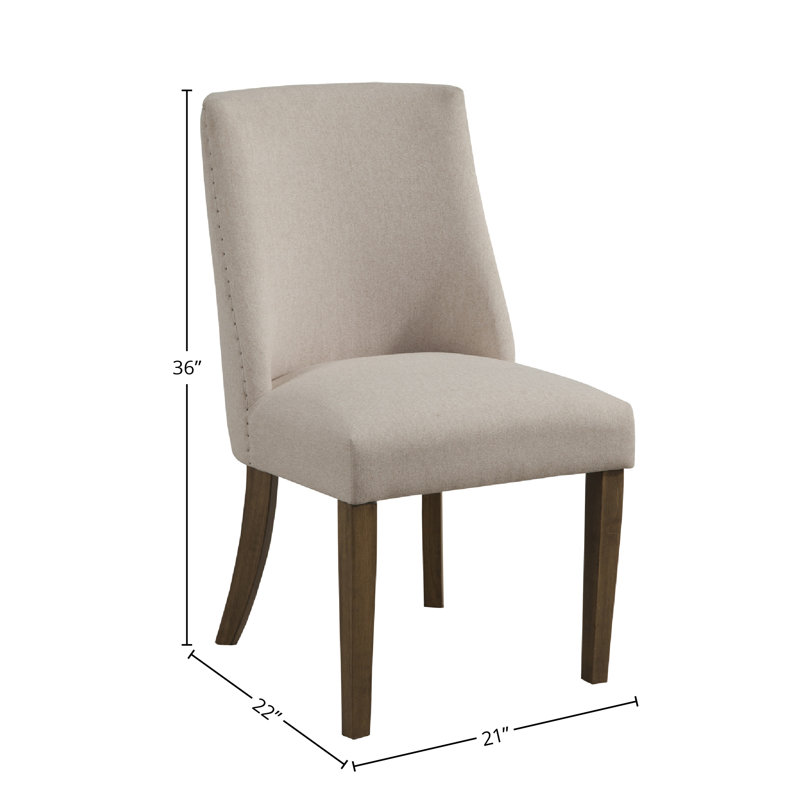 Chaises parson rembourrées Selene Kensington, naturel récupéré