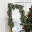 Guirlande de Noël en cèdre de Noël artificielle avec touche de verdure réaliste