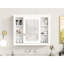Armoire de salle de bain murale 35 pouces avec miroir et 6 tablettes pour la salle de bain