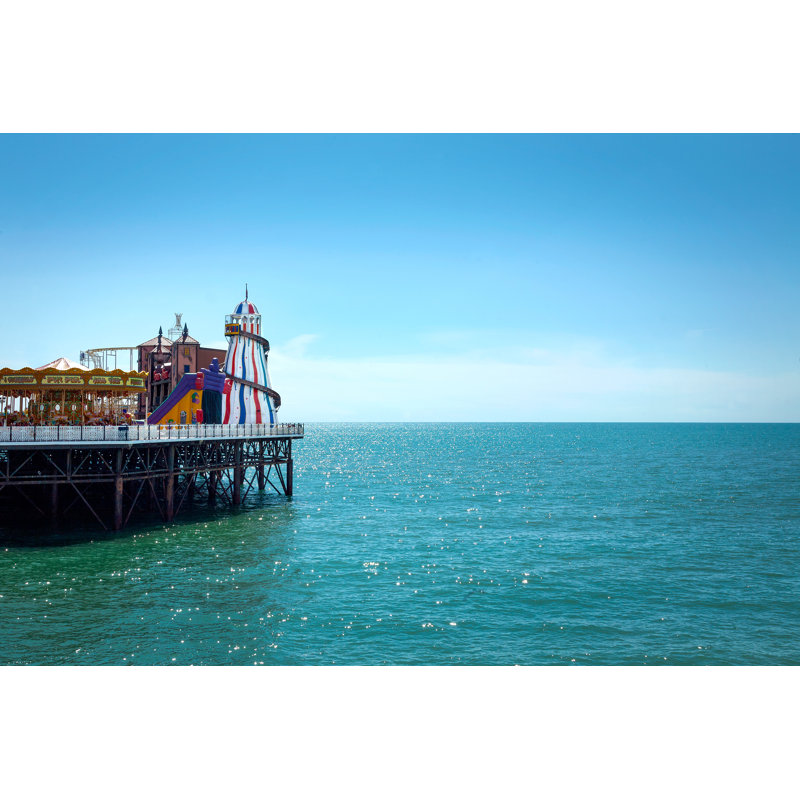 Brighton Pier - Picture Frame Photograph on Paper , 28.5" H x 40" W, Black Framed