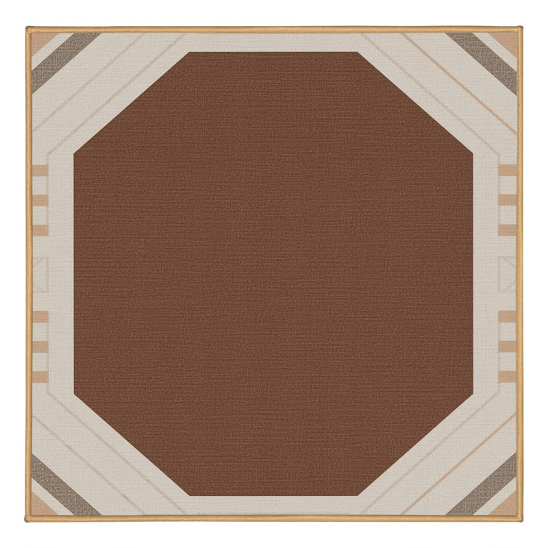 Tapis à motif géométrique Wynsum lavable à la machine - brun clair, 2 x 5