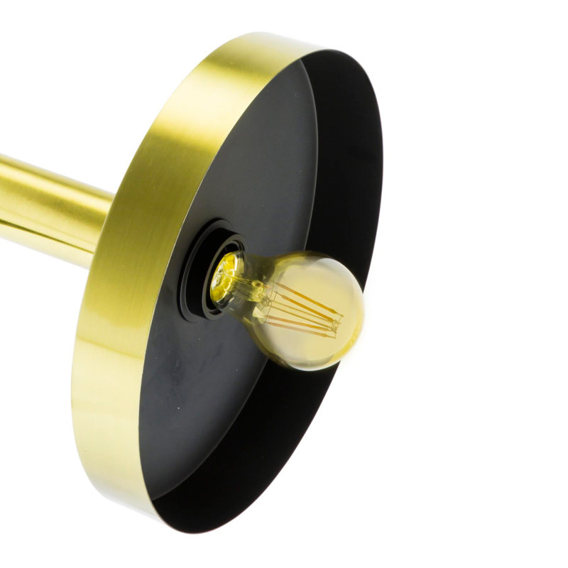 Luminaire suspendu Whiz, Or satiné / noir