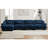 Luxurious L-Shaped Velvet Sofa-1718990668