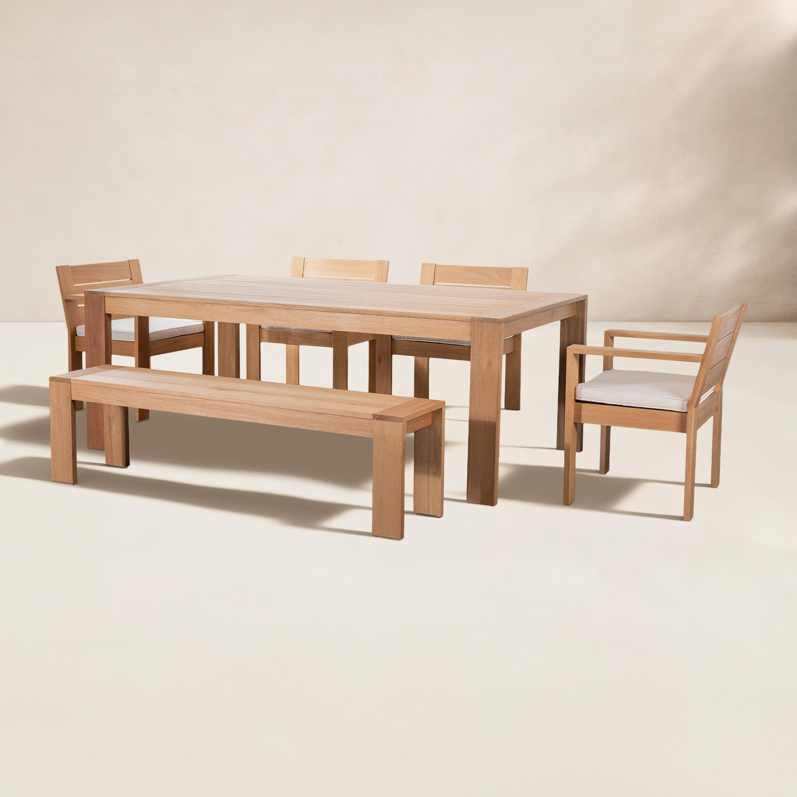 Callen 45" Eucalyptus Patio Dining Set