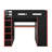 Full Size Wood Loft Bed With Desk,Wardrobe And RGB LED Light-577693480