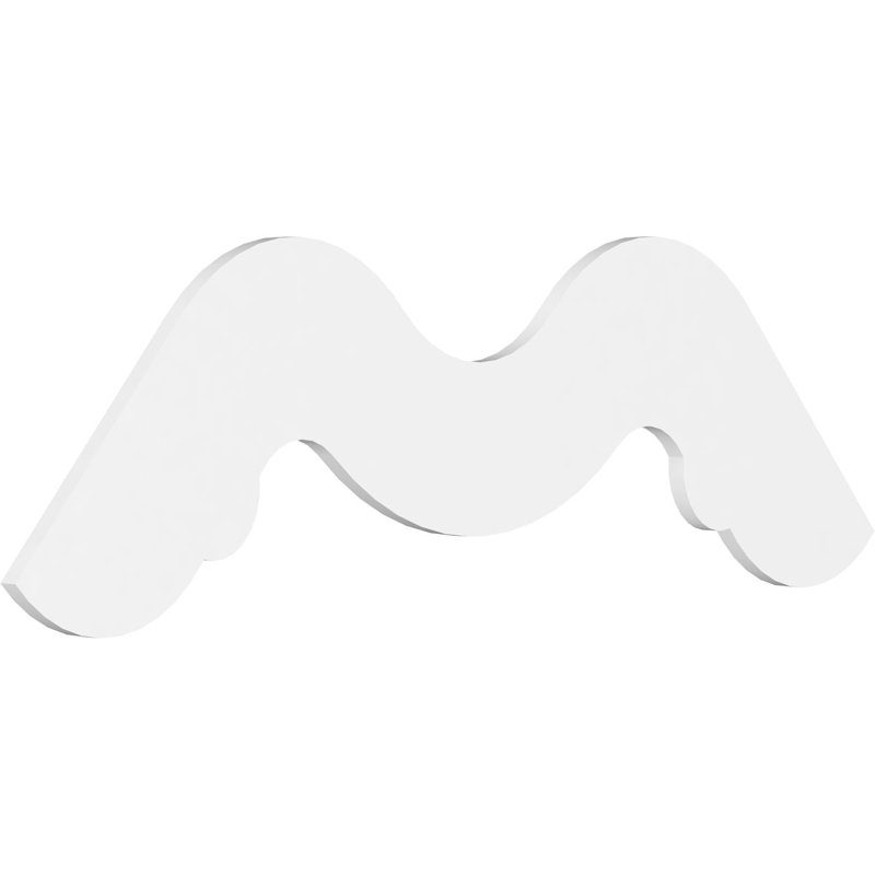 Pignon en PVC de qualité architecturale Midway, H 37,5 po x l 60 po x P 1 po, 14 / 12