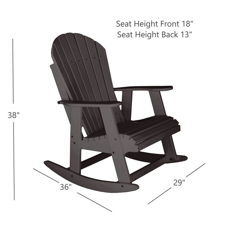 Chaise berçante Klein Poly, Brun