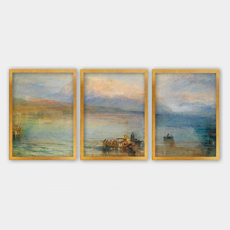 Superbe ensemble de peintures décoratives encadrées (3 pièces) de 21,7 po x 29,5 po chacune | Cadre 100% bois avec polystyrène de 0,8 pouce | Impression numérique UV | Parfait pour la décoration murale de salon, de bureau et de galerie