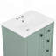 Meuble-lavabo de 24 pouces avec lavabo intégré en céramique, tablette double couche et tiroirs à fermeture en douceur pour les salles de bain modernes-746541356