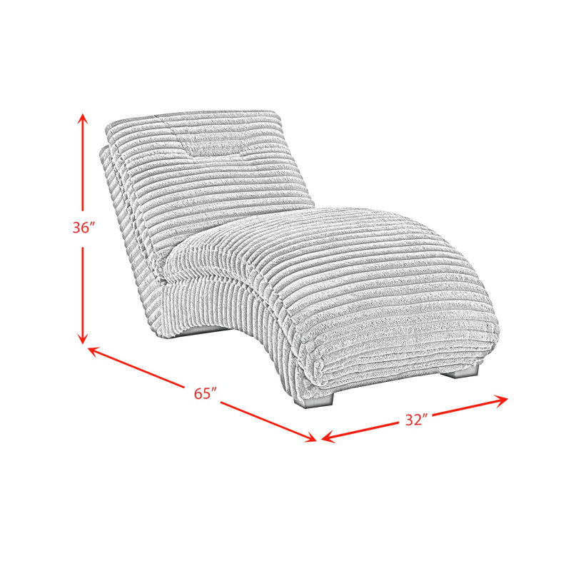 Chaise longue Ebern Designs Kumail, Brun