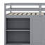Loft Bed With Wardrobe,Desk And Shelves-1175811251