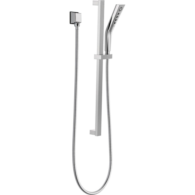 COUDE MURALE CARRÉE POUR DOUCHE À MAIN, Chrome Lumicoat
