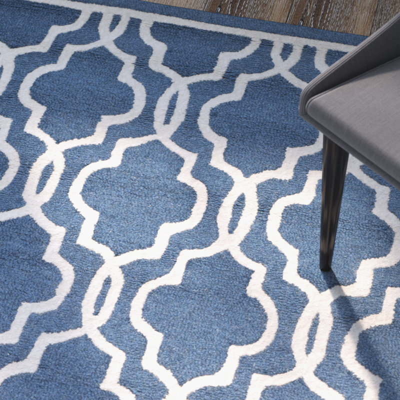 Tapis géométrique en laine touffeté à la main Brunswick, Rectangulaire 3 pi x 5 pi