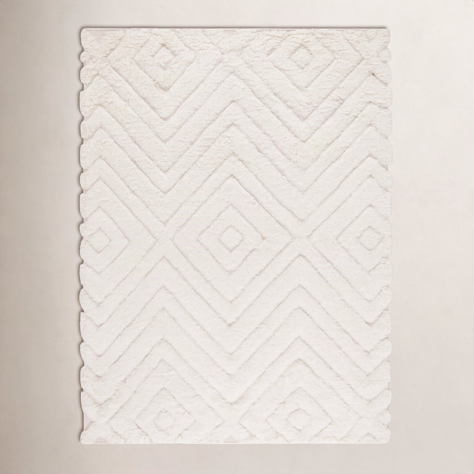 Dabria Hand-Woven Chevron Wool Rug, Rectangle 6' x 6'