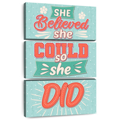 Elle a cru qu'elle pourrait avoir une typographie positive