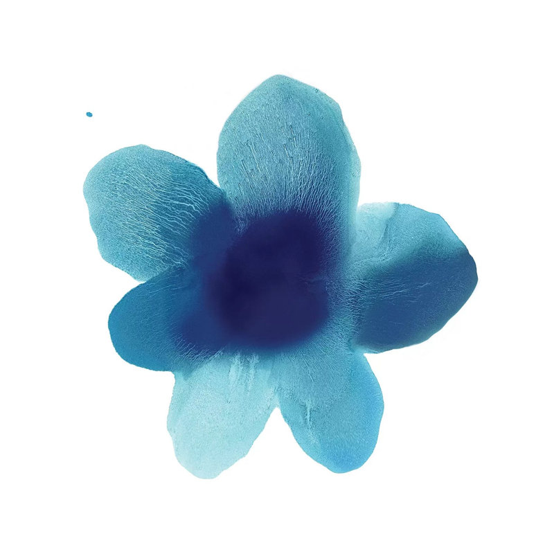 Blue Bloom I by Hannah Carlson - Wrapped Canvas Print, 30.48 cm H x 30.48 cm W