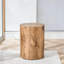 Table basse cylindrique en bois aggloméré compact de 11,8 po de diamètre, 15,7 po de hauteur, presque sans assemblage