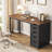 Computer Desk with 5 Drawers-1618757735