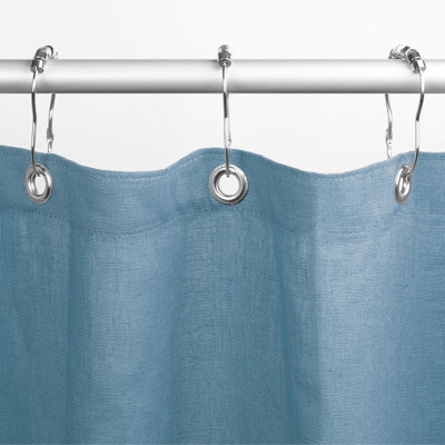 Rideau de douche en lin naturel de qualité supérieure pour décor de salle de bain Rideau non toxique pour douche et baignoire