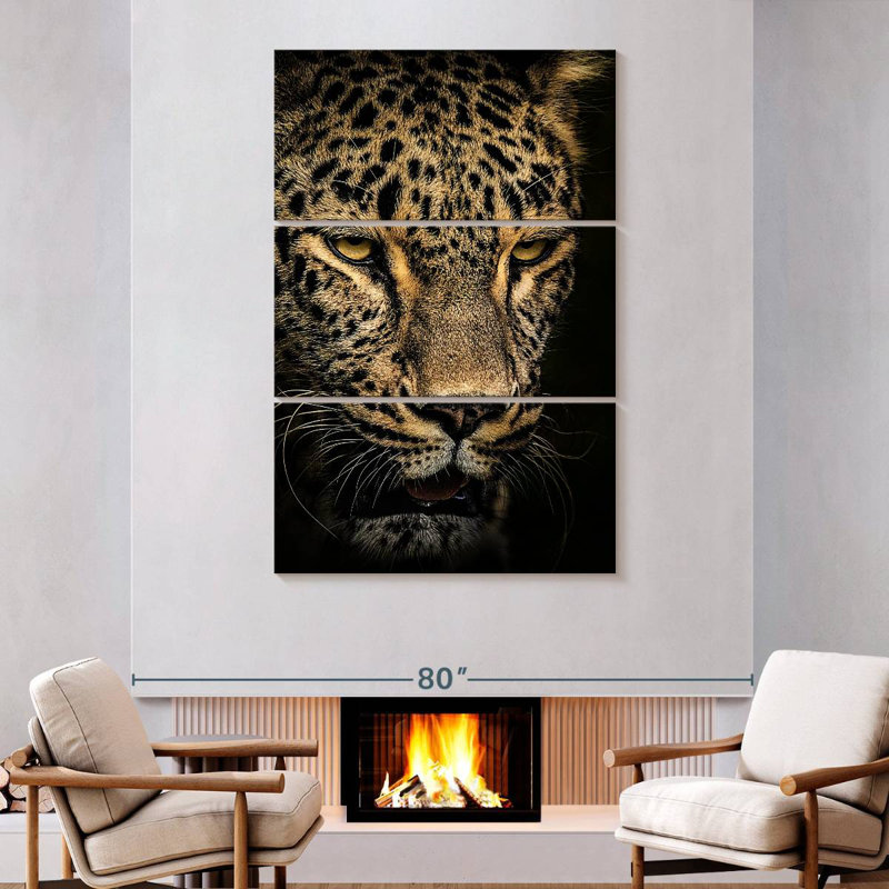 Brampt Waiting Leopard, 74" H x 48" W