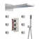  Rainier 4-Function 22" Wall Mounted Thermostatic Complete Shower System with 6 Body Jets and Rough in-Valve